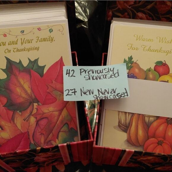 69 THANKSGIVING Cards Popular Greetings Cards & Env - Picture 1 of 2
